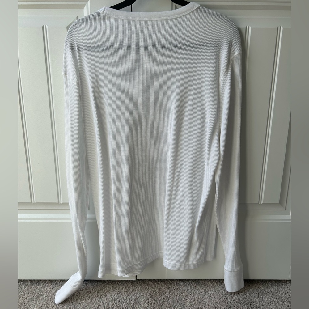 Old Navy White Waffle Knit Long Sleeve Top - Picture 3 of 3
